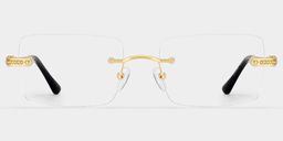 Peavy Gold Rechteckig Brille0