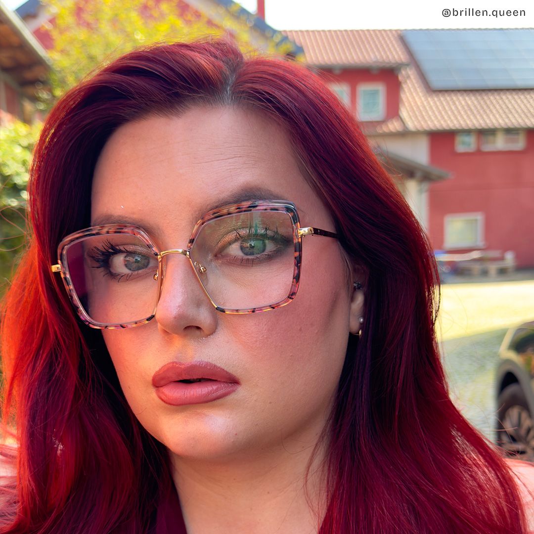 Chris Lila-Blumendruck Geometrisch Gemischte Materialien Brille10