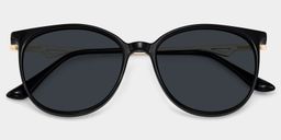 Babbage Schwarz Rund Sonnenbrille1