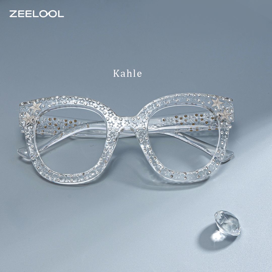 Kahle Klar Cateye Kunststoff Brille1