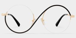 Alina Schwarz Rund Brille3