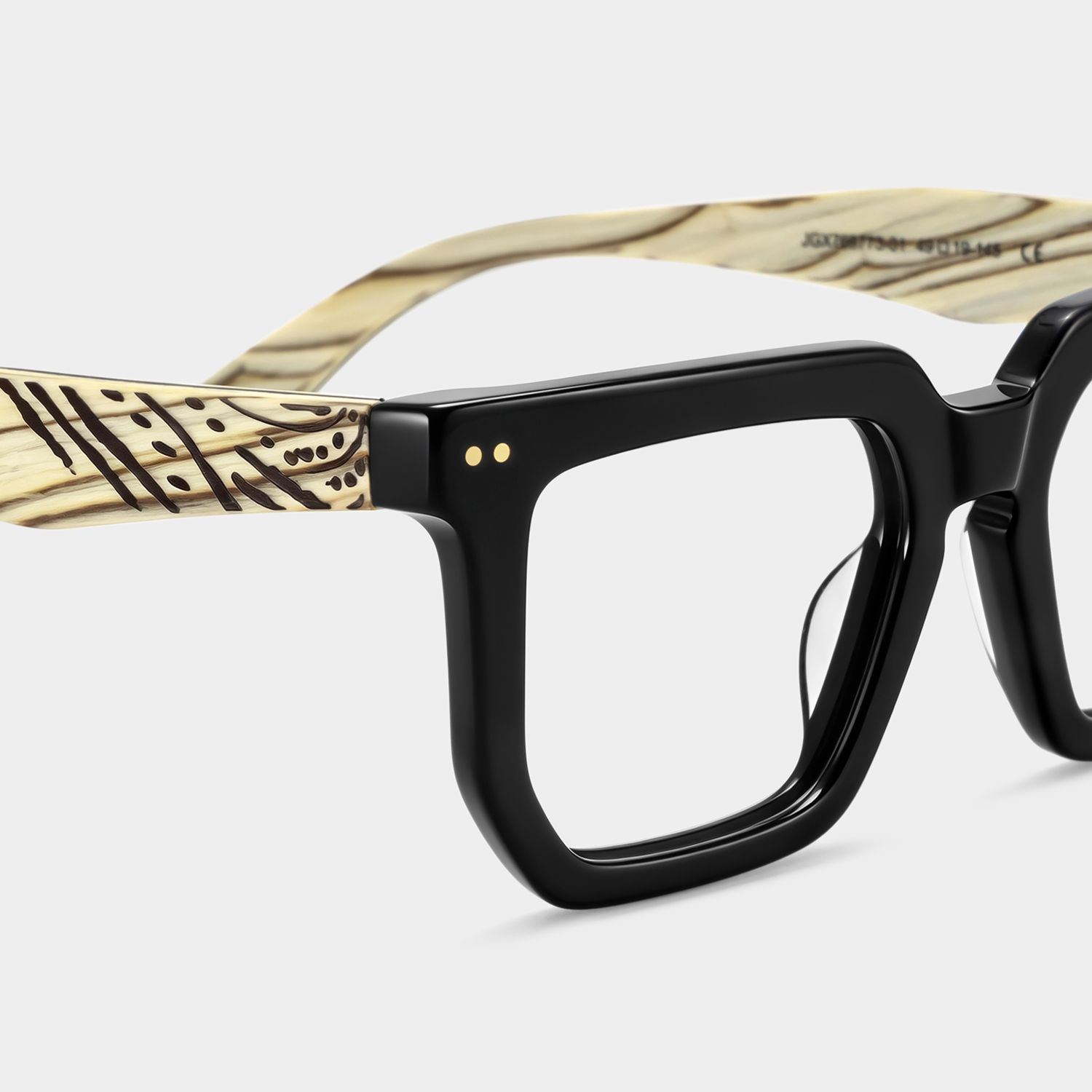 Shontay Schwarz Quadratisch Brille4