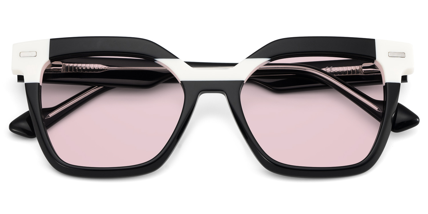 ZEELOOL Nidia Schwarz-Weiß Quadratisch Brille