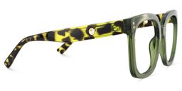 Ebony Grün-Tortoise Quadratisch Brille3