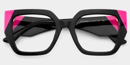Viva Schwarz Quadratisch Brille3