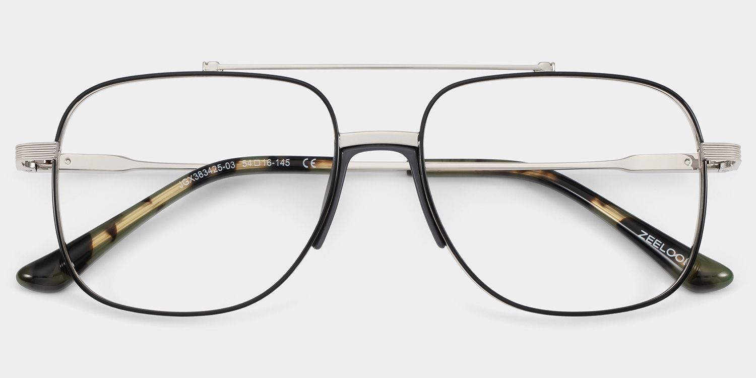 Poppy Schwarz Pilot Brille2