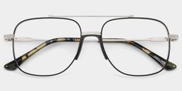 Poppy Schwarz Pilot Brille2