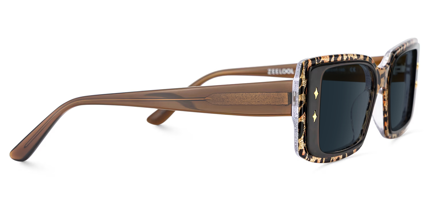 Gleam Leo Rechteckig Acetat Brille3