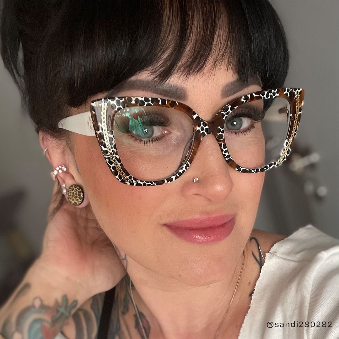 Smolin Blumendruck-Braun Cateye Acetat Brille5