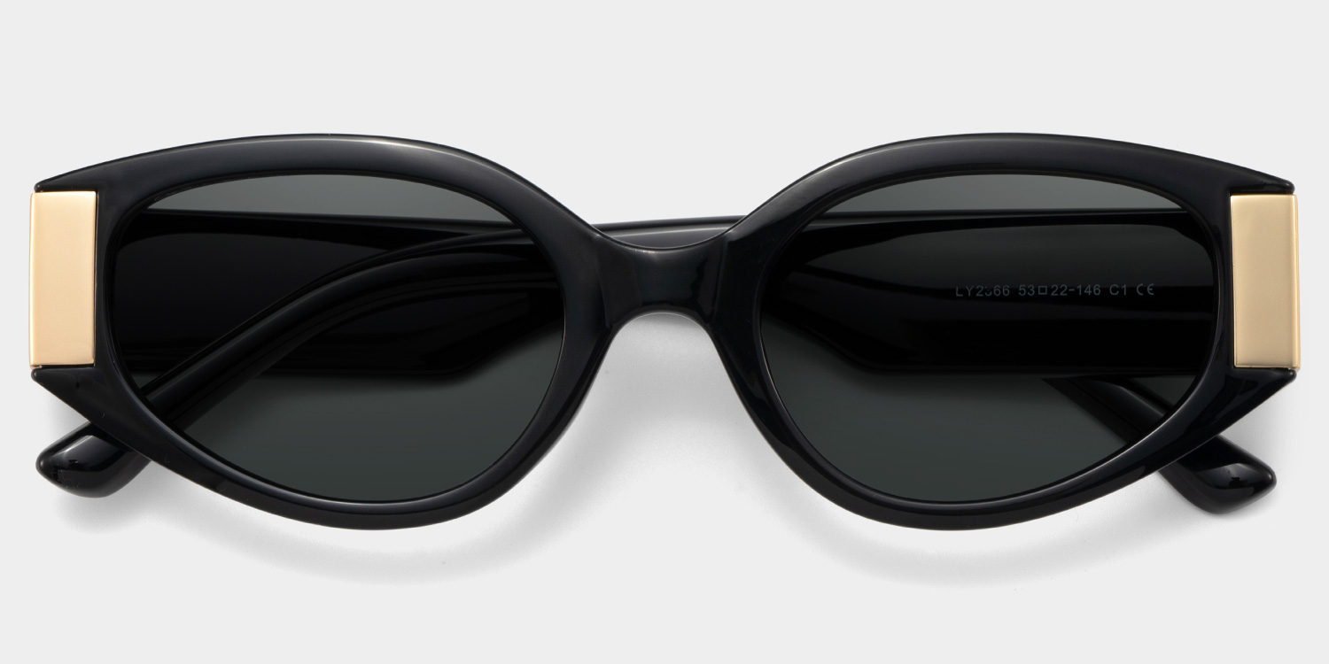 ZEELOOL Silvia Schwarz Geometrisch Sonnenbrille