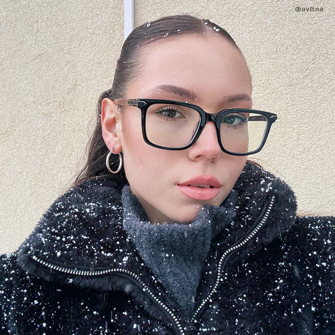 Noah Schwarz Rechteckig Brille6