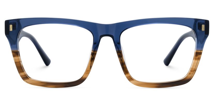 Brookins Blau-Braun Rechteckig Brille