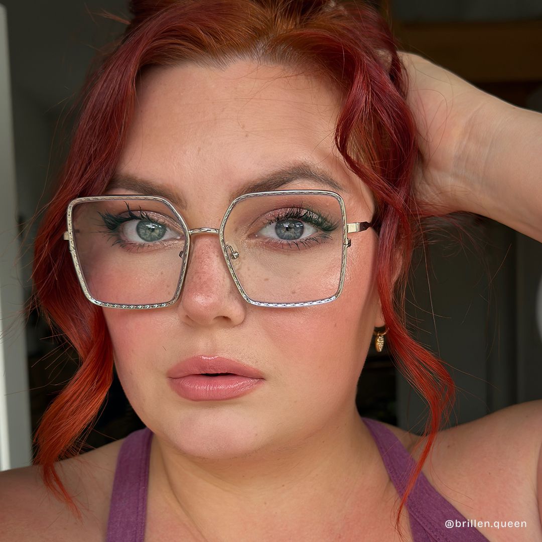 Thalia Silber Quadratisch Metall Brille4
