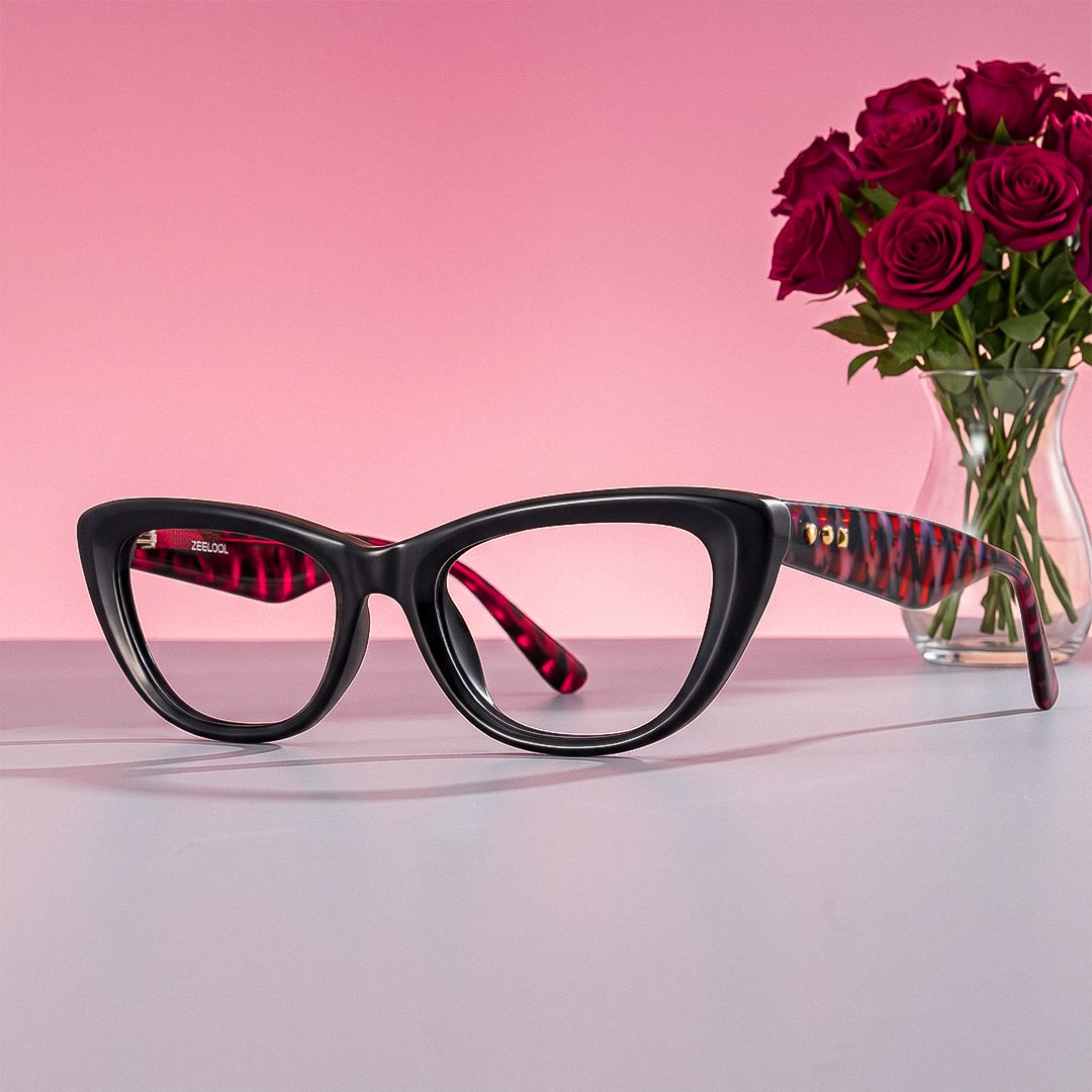 Amabel Schwarze Cat-Eye Brille | ZEELOOL1