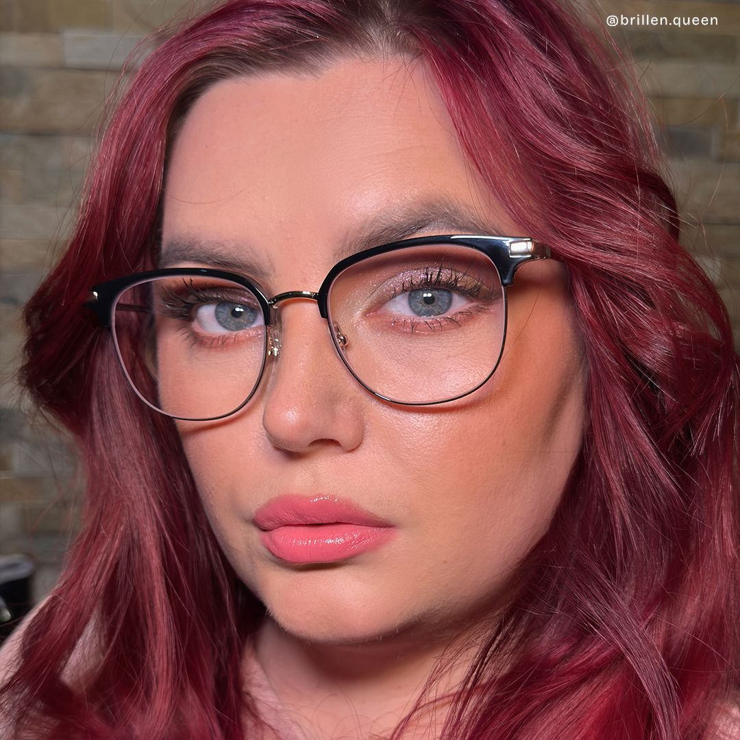 Portia Schwarz Browline Brille6