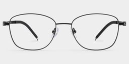 Tianna Schwarz Rechteckig Brille2