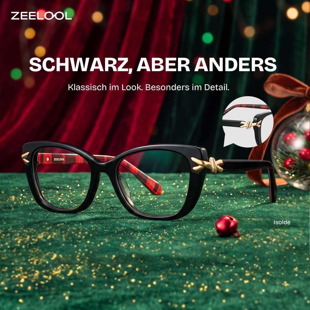 Isolde Schwarz Cateye Brille | ZEELOOL0