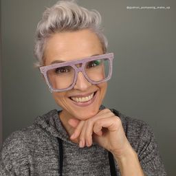 Rubin Lila Quadratisch Brille6