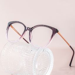 Dagmar Dunkellila Quadratisch Brille0