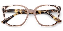 Siner Khaki-Tortoise Quadratisch Brille2