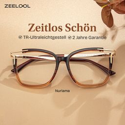 Nuriama Braun Klar Cateye Brille0