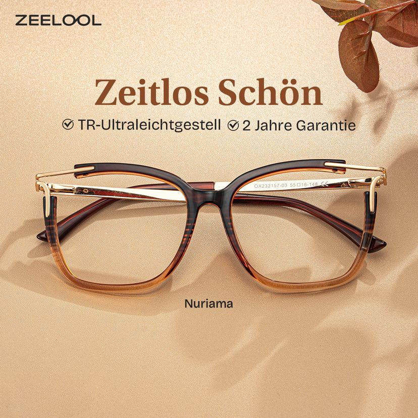 Nuriama Braun Cateye Brille