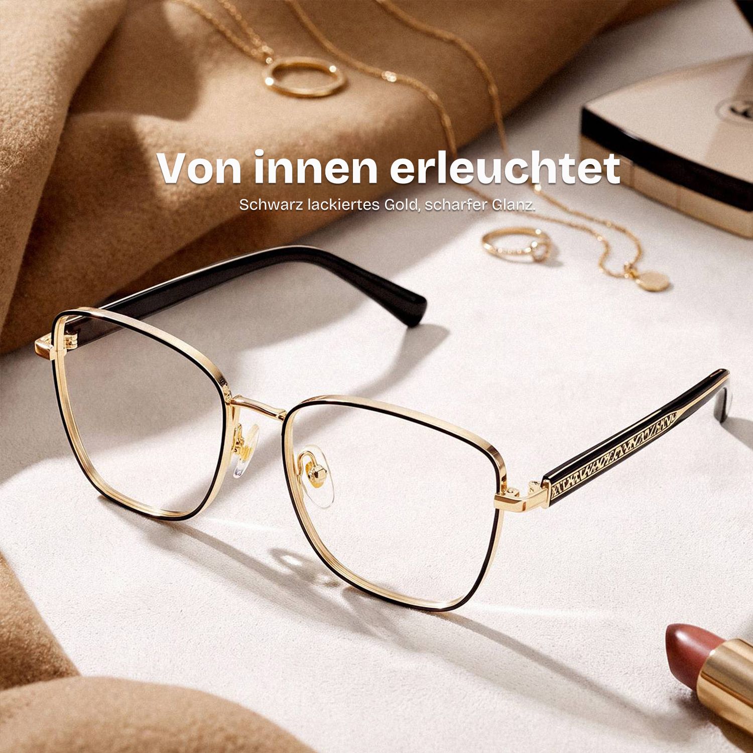 Lucille Schwarze Schmetterlingsbrille | ZEELOOL0