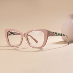 Lillian Beige Cateye Brille2