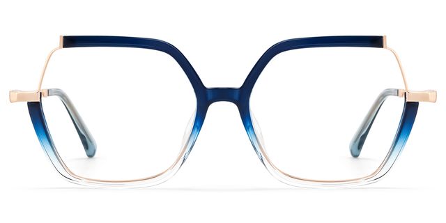 Yulisa Blau Quadratisch Brille