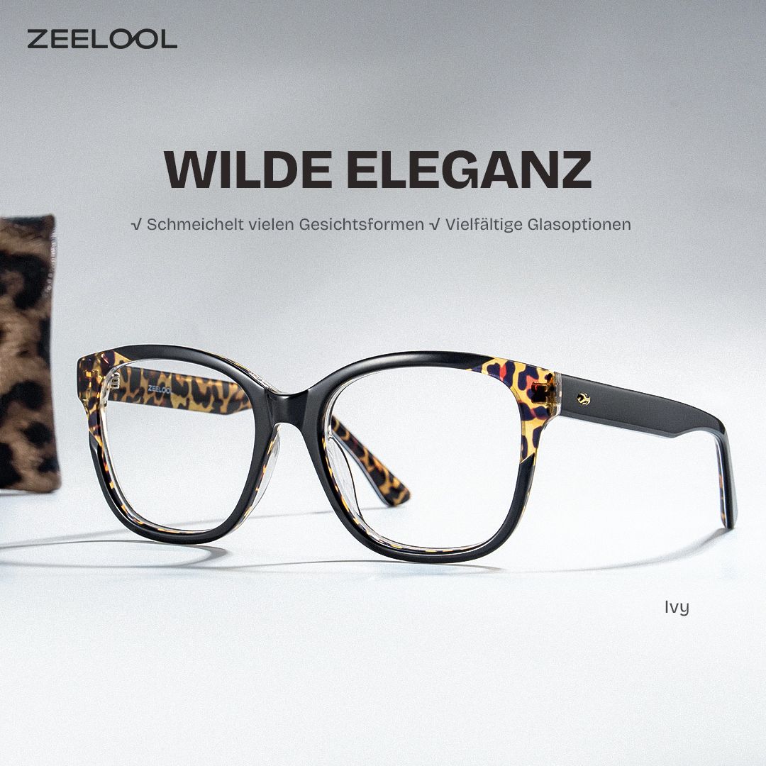 Ivy Eckige Brille in Schwarz | ZEELOOL0