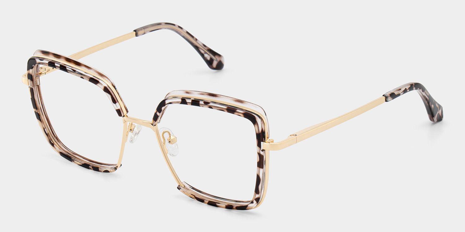 Chris Schwarz-Tortoise Geometrisch Brille3