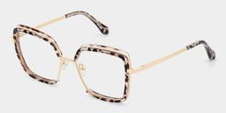 Chris Schwarz-Tortoise Quadratisch Brille3