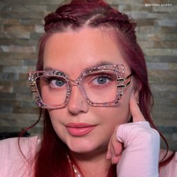 Poutine Rosa Quadratisch Brille5