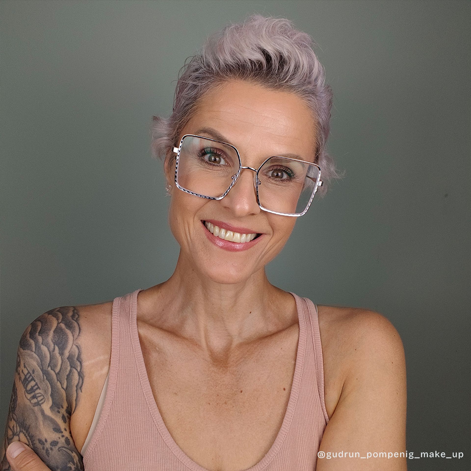 Thalia Silber Quadratisch Metall Brille6