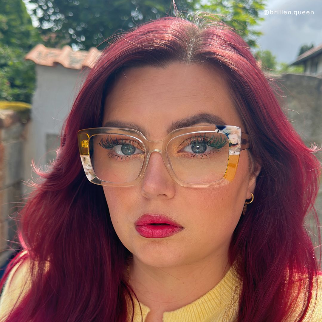 Flair Gelb Quadratisch Brille9