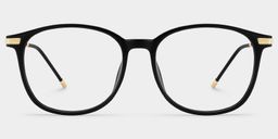 Greene Schwarz Quadratisch Brille2