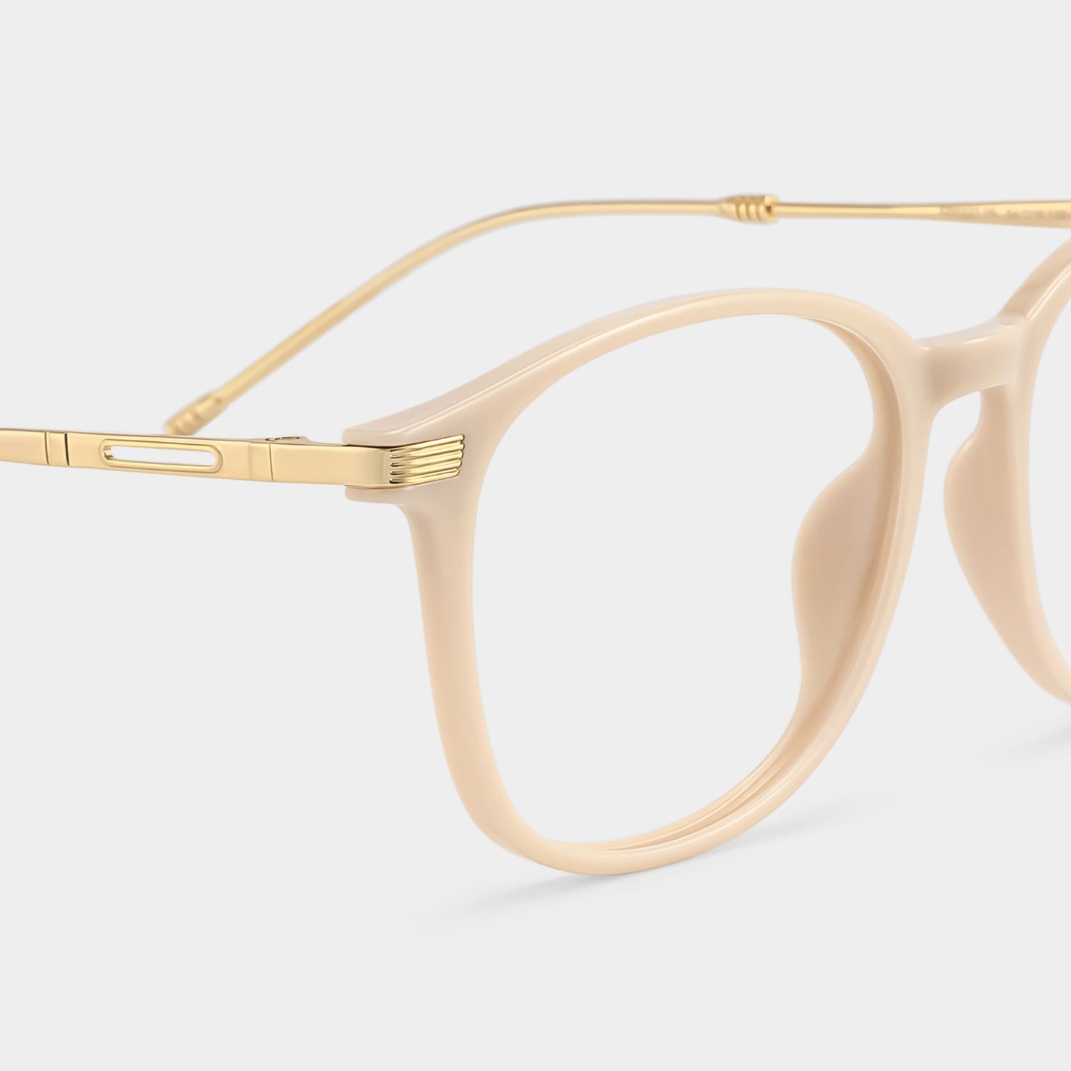 Greene Beige Quadratische Brille aus Materialmix für Damen | ZEELOOL6