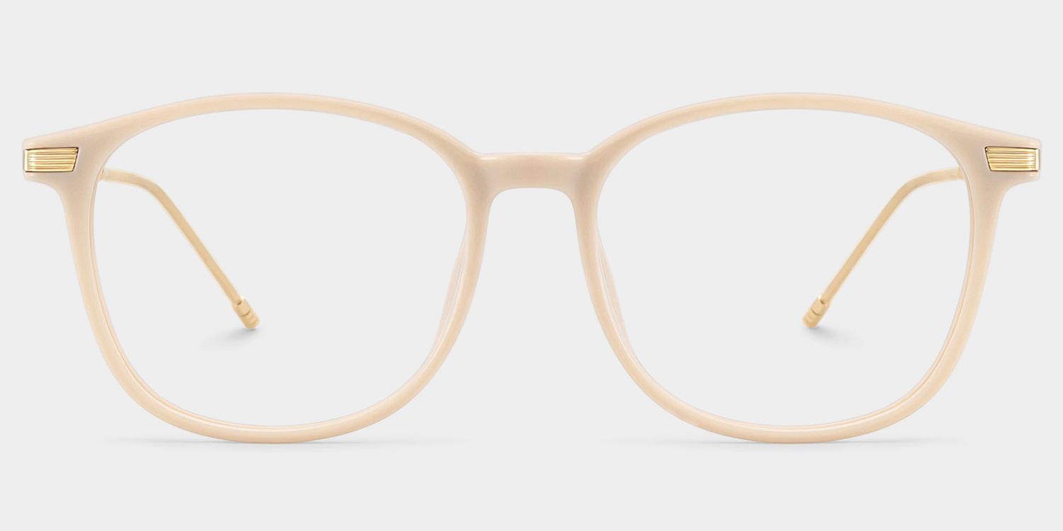Greene Beige Quadratische Brille aus Materialmix für Damen | ZEELOOL2