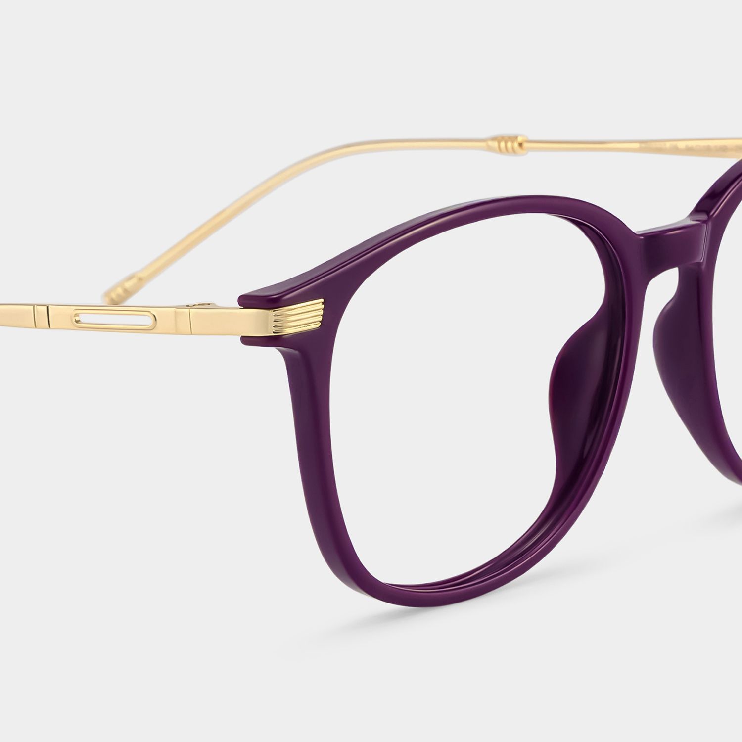 Greene Lila Quadratische Brille aus Materialmix für Damen | ZEELOOL6