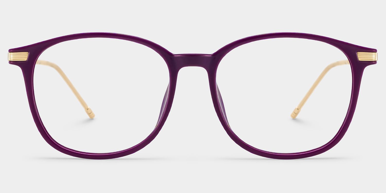 Greene Lila Quadratische Brille aus Materialmix für Damen | ZEELOOL2