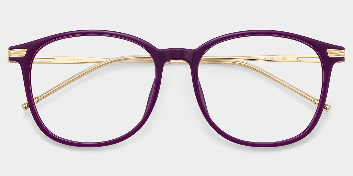 Greene Lila Quadratische Brille aus Materialmix für Damen | ZEELOOL3