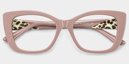 Lillian Beige Cateye Brille1
