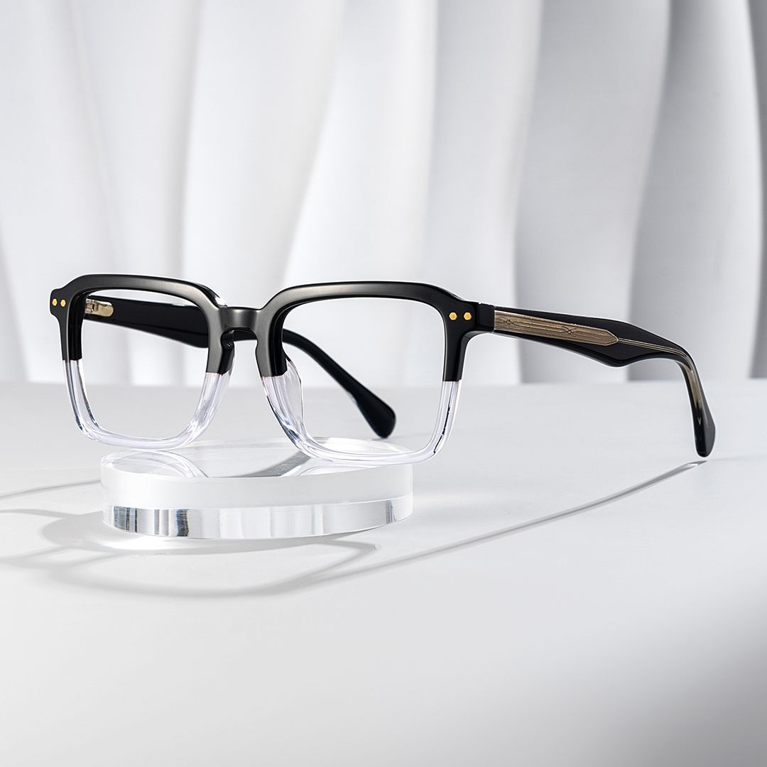 Vickerie Dünne Schwarz-Transparente Brille im quadratischen Design | Zeelool0
