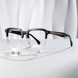 Vickerie Schwarz-Klar Rechteckig Brille0