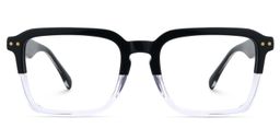Vickerie Schwarz-Klar Rechteckig Brille1