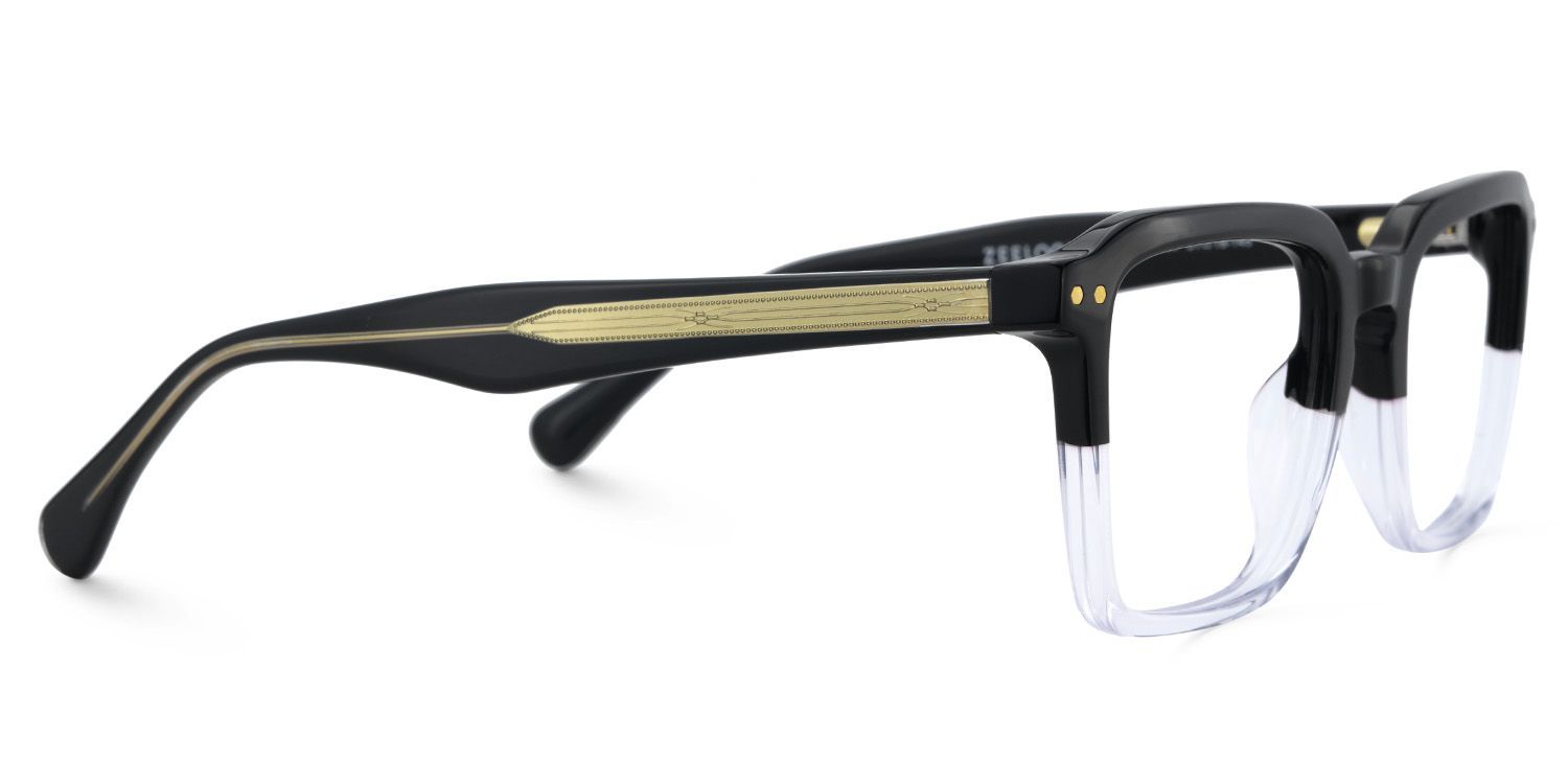 Vickerie Dünne Schwarz-Transparente Brille im quadratischen Design | Zeelool4