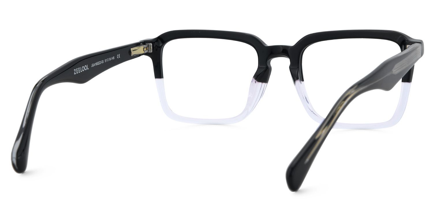 Vickerie Dünne Schwarz-Transparente Brille im quadratischen Design | Zeelool5