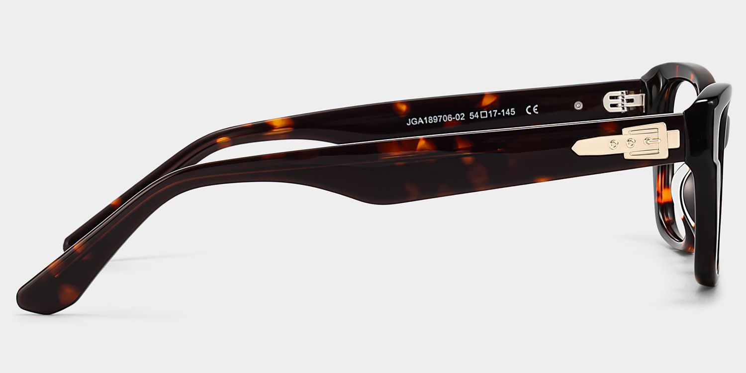 Bowie Schildpatt Rechteckbrille | ZEELOOL4