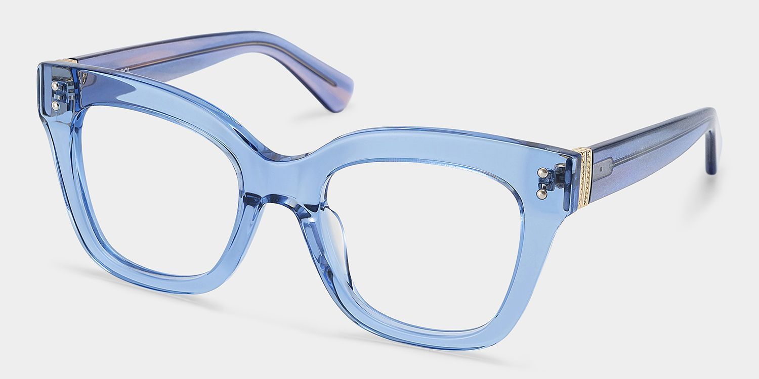 Erschwingliche blaue Stella Schmetterlings-Brillenfassungen | ZEELOOL5