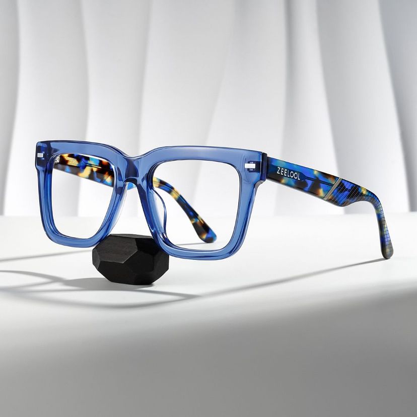 Redina Blau Quadratisch Brille